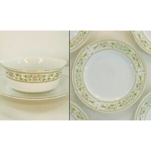 Arcadia by EMPRESS Japan Gravy Boat Attached Underplate, Bread & Butter Plates,5